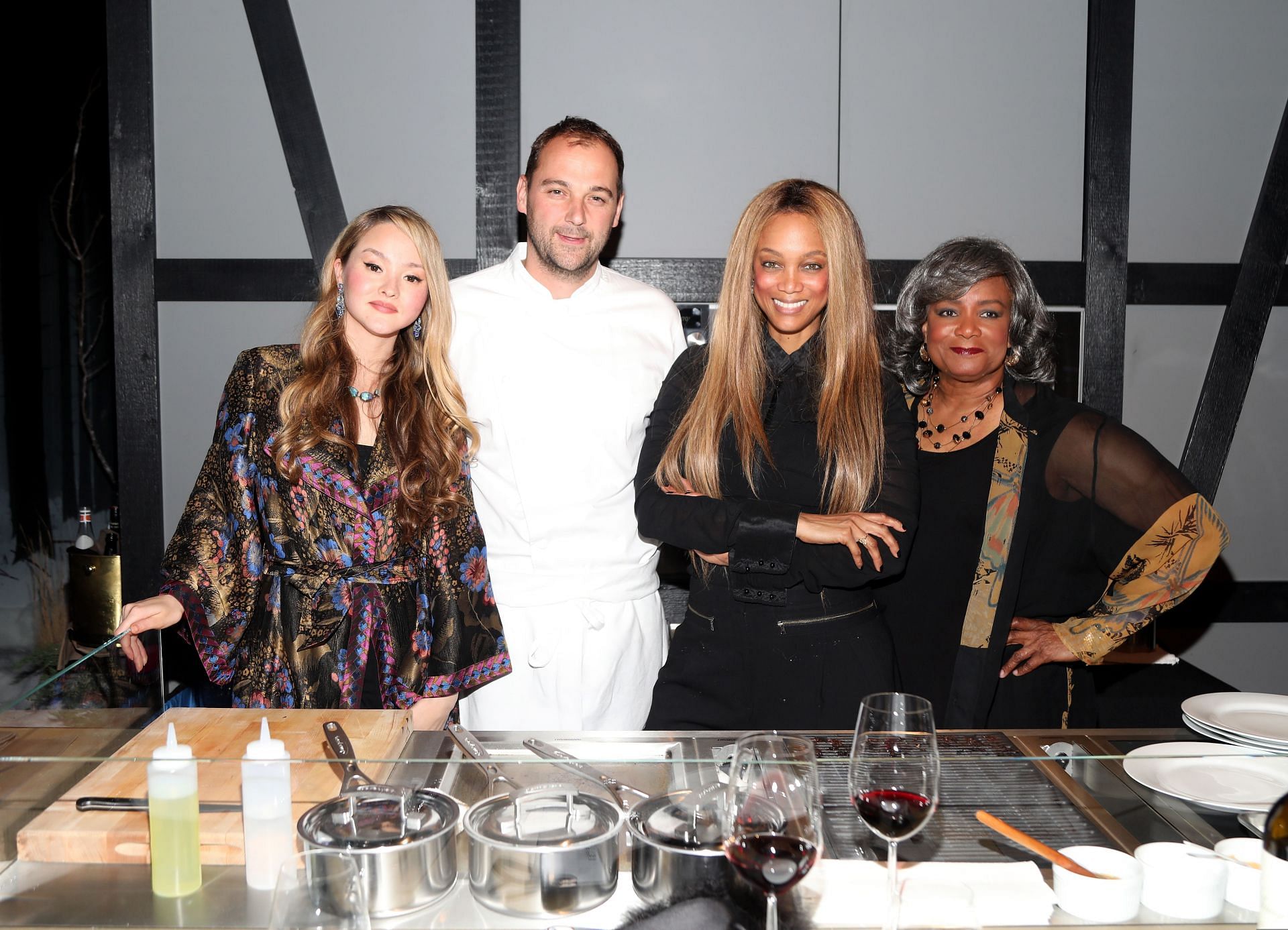Tyra Banks and Carolyn London at Gaggenau's Pop Up Restaurant 1693 Honoring Operation Smile - Source: Getty